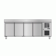 SOFRACA Table Réfrigérée Positive Gn 1/1 - 4 Portes - Prof 700 Mm - Avec Dosseret - Réf:TRG4P-2 - TRG4P-2