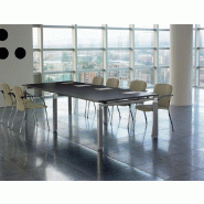 Table de réunion rectangulaire Rock 4 - Mobel Linea - Anthracite