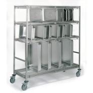 Tournus Equipement Chariot porte-bacs gastronorme Tournus - 805602 - gris inox 805602 Tournus Equipement Chariot porte-bacs gastronorme Tournus - 805602 - gris inox 805602