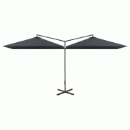 VidaXL Parasol de jardin double avec mât en acier anthracite 600x300cm Modèle Titan Signature Pro - 312556