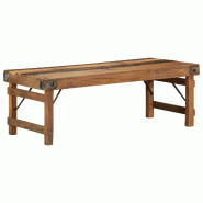 VidaXL Table basse Marron 110 x 55 x 40 cm Bois Recyclé Solide Modèle Luna Outdoor - 4019620