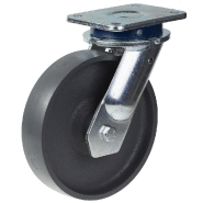 Roulette pivotante de 200 mm avec roue en fonte grise Roulette pivotante de 200 mm avec roue en fonte grise