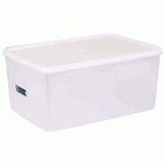 Bac alimentaire + couvercle 9650ml 34,5x23x16cm polyéthylène blanc