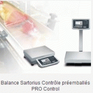 Balance sartorius contrôle préemballés pro control