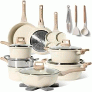 Batterie de cuisine 21 pièces Antiadhésif en Granit beige - Tous feux dont induction Just perfecto JL-721 usage non-intensif Just Perfecto - alumini