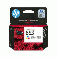 Cartouche dencre Ink Advantage trois couleurs HP 653 authentique