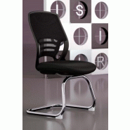 Chaise visiteurs Iris - Mobel Linea - Noir_0