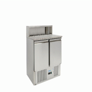 Chambre froide statique à 2 portes avec plan en granit. Dimensions 90x70x107,5 cm. Thermostat électronique et dégivrage automatique. G-PS900-FC - 244