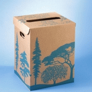 Corbeille à papier en carton - 36 litres version imprimée
