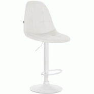 Décoshop26 - Tabouret de bar x1 avec repose-pieds hauteur réglable pivotant assise en PVC blanc cadre métallique blanc 10_0004835 - blanc 300025231 Décoshop26 - Tabouret de bar x1 avec repose-pieds hauteur réglable pivotant assise en PVC blanc cadre métallique blanc 10_0004835 - blanc 300025231