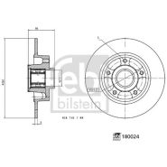 Disque de frein FEBI Bilstein 180024 - arrière - type plein - boîte de 1 disque Disque de frein FEBI Bilstein 180024 - arrière - type plein - boîte de 1 disque