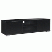 Helloshop26 - Meuble TV buffets bas téléviseur armoire 120 cm MDF noir 03_0002868 - 3000343599787 Helloshop26 - Meuble TV buffets bas téléviseur armoire 120 cm MDF noir 03_0002868 - 3000343599787