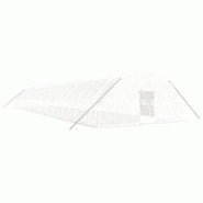 Helloshop26 - Serre tente abri plante fleur légumes avec cadre en acier 144 m² 24 x 6 x 2,85 m blanc 02_0044547 - 3000220213485 Helloshop26 - Serre tente abri plante fleur légumes avec cadre en acier 144 m² 24 x 6 x 2,85 m blanc 02_0044547 - 3000220213485