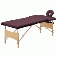 Helloshop26 - Table de massage pliable 2 zones bois violet vin 02_0001819 - 3000089051532 Helloshop26 - Table de massage pliable 2 zones bois violet vin 02_0001819 - 3000089051532