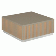 Podium pour mannequins Vertigo T01 MDF naturel et taupe 60x60x25cm