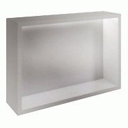 Présentoir Cage gris alu avec LED 56x14,5x38,4cm
