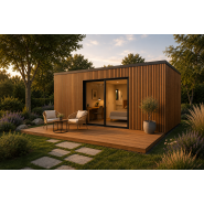 Studio de jardin en container/T1 pour le logement d'un adolescent, d'un étudiant ou d'une personne âgée