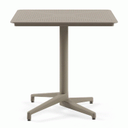 Table de bar Mod. MOON 80x80 cm couleur GRIS MINK, pliante, en PPL, pour terrasse, restaurant ou jardin. - vert 982