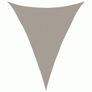 Voile d'ombrage 160 g/m² triangulaire gris clair 5x7x7 m PEHD Modèle Terrasse Mu Prime - 4002011