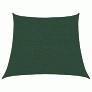 Voile d'ombrage 160 g/m² Vert foncé 3/4x3 m PEHD Modèle Patio Rho - 311489