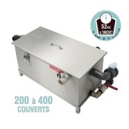 Bac à graisse sous évier en inox pour restauration et industrie alimentaire- 400 couverts - BAGT 400N - SARL DEVELOPPEMENT DURABLE