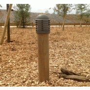 Borne lumineuse d'éclairage public orion douglas / 30 w / en bois et aluminium / 0.75 - 1.25 m_1