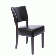 Chaises confortables en simili cuir marron foncé - Lot de 2 - GF957 | Bolero