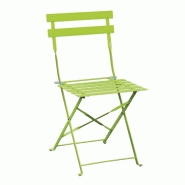 Chaises de terrasse pliantes en acier Bolero - couleur verte - usage intérieur et extérieur Chaises de terrasse pliantes en acier Bolero - couleur verte - usage intérieur et extérieur