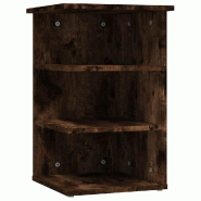 Helloshop26 - Armoire latérale design moderne rangement 35 x 35 x 55 cm ambiance cosy en bois d'ingénierie chêne fumé 02_0048539 - Bois massif 300