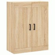 Helloshop26 - Armoire murale 69,5 x 34 x 90 cm grand espace rangement élégante design contemporain en bois d'ingénierie chêne sonoma 02_0048914 -