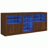 Helloshop26 - Buffet bahut commode armoire meuble de rangement organisateur cuisine salle de séjour salon avec lumières LED 181,5 x 02_0029911 - 300 Helloshop26 - Buffet bahut commode armoire meuble de rangement organisateur cuisine salle de séjour salon avec lumières LED 181,5 x 02_0029911 - 300