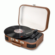 Inovalley - Platine vinyle portable multifonction Bluetooth rétro TD14 - 3760024830072 Inovalley - Platine vinyle portable multifonction Bluetooth rétro TD14 - 3760024830072