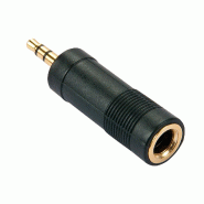 Lindy 35621 Adaptateur de câble 3,5 mm 6,3 mm Noir - noir 35621