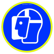 Panneaux rigides ronds hautes visibilités 80 mm pandémie - PNRPSCHV-NV02/OVSR_0