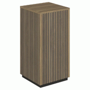 Podium 1 porte push-pull Vertigo T01 MDF noir et olivier 45x45x90cm