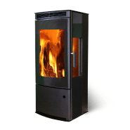 Poêle à bois anaya tri vision acier - vertical - 9kw - 45,8 x 105,5 x 43,8 cm