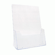 Porte-brochure de comptoir A4 - 1 compartiment - Transparent - Polystyrène injecté
