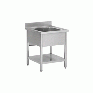 Skyrainbow Evier en inox, une cuve au centre, 80 x 70 - inox THSTR87BM1