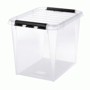 SmartStore Boîte de rangement CLASSIC 52 L, clips: noir - transparent plastique polypropylène 7310543542077