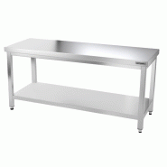 Tables Inox centrales Premium avec Etagère - P 600 mm | Ggm - 1500_0