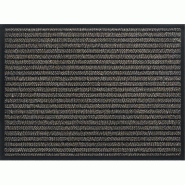 Tapis d'accueil brun rayé noir 60x80cm