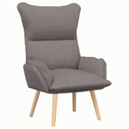 VidaXL fauteuil Taupe 69 x 74 x 93 cm Tissu et Contreplaqué Modèle Atlas Signature - 42001871