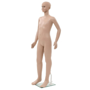 Vidaxl mannequin enfant corps complet avec base verre beige 140 cm 142931