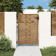 Vidaxl portail de jardin 85x125 cm acier corten conception de carré 153246