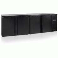 Arrière - bar 4 portes à charnières à fermeture automatique et 8 tablettes inox - 605 L | Tefcold - CBC410