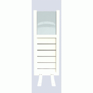 Claustra pour terrasse Standard 69x180 cm - blanc texturé