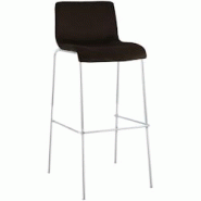 CLP Tabouret de Bar Hover Velours Piètement Quatre Pieds Chrome Marron - marron textile 327058 CLP Tabouret de Bar Hover Velours Piètement Quatre Pieds Chrome Marron - marron textile 327058