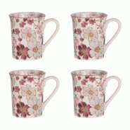 Coffret de 4 mugs Kiyo 30 cl - Décoré Rond Grès Table Passion 11.5x8.4 cm - multicolore Grès 3106232387043 Coffret de 4 mugs Kiyo 30 cl - Décoré Rond Grès Table Passion 11.5x8.4 cm - multicolore Grès 3106232387043