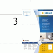 HERMA 300 étiquettes blanches Special, microperforées, format 210 x 99 mm (100 feuilles A4 / cdt) - blanc 4664