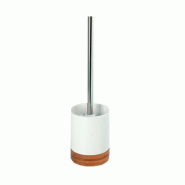 MSV Collection Tallinn – Porte-brosse WC avec brosse, couleur blanche - blanc multi-matériau MS3334